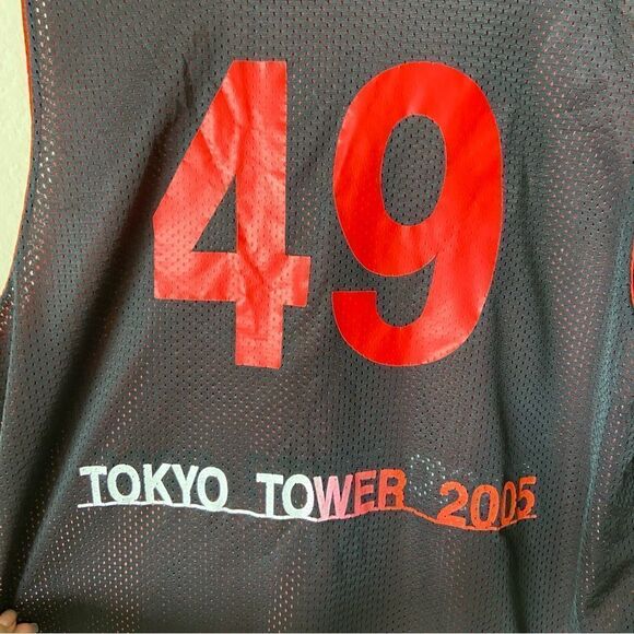 Asics Tokyo Tower 2005 Red Black Jersey Two Sided Size L - Picture 5 of 8